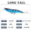 1f258d94be50572d249c8155857c2015.webp Random Feather Shrimp Fishing Lure 9.5cm 13.6g with Blood Tank Hook