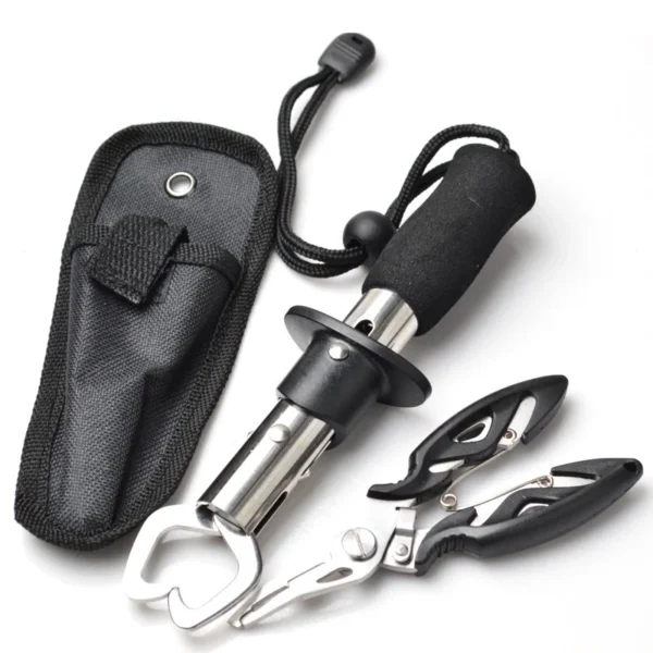 Fishing Pliers and Fish Lip Gripper Kit 3Pcs