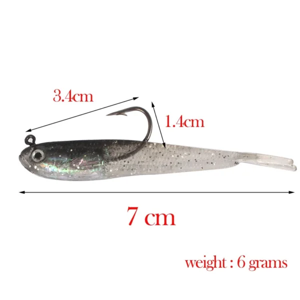 bd0f254c31fbda8beff8b4451d2fb550.webp Lead Fish Soft Lure Bait 7.5cm 6g with Hooks