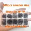 500pcs Carbon Steel Fishing Hooks Set No.3-22