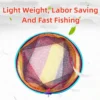 Fishing Catching Net Aluminum Alloy Coated Mesh Head Ultralight Nano Anti Hanging Catching Net
