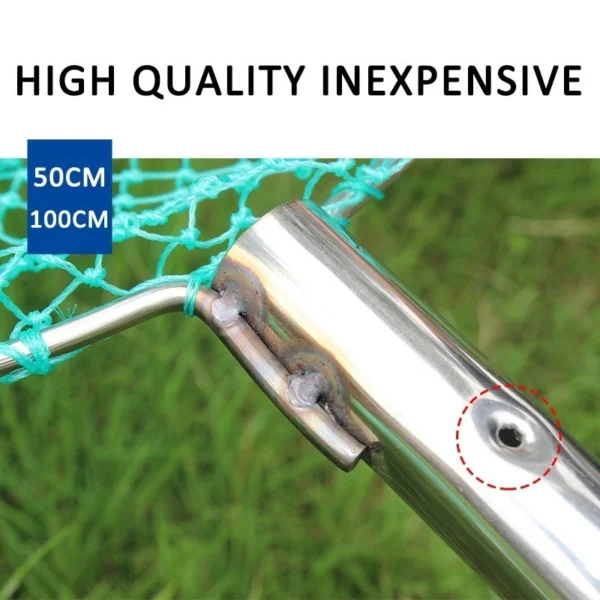 cn-11134207-7ras8-mbrubwdl3uvq0b.webp Fishing Net Stainless Steel Handle Nylon Woven Mesh 100CM Capture Big Fish Essential Fishing Tools