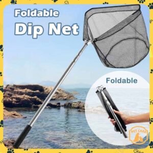 Foldable Fishing Net 3 4M Triangular Fishing Net Portable Telescopic Rod Aluminum Alloy Net