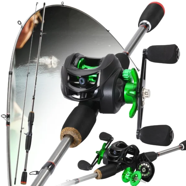 Ultra Carbon Fiber Casting Fishing Rod and Baitcasting Reel Set 2