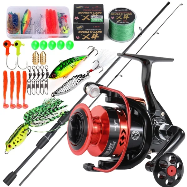 ph-11134207-7ra0l-mbdhm91wfp0xa4.webp Random Carbon Fiber 2 Section Spinning Fishing Rod and Reel Set