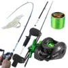 Random Carbon Casting Fishing Rod and Baitcasting Reel Set 2
