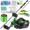 Random Carbon Fiber Casting Fishing Rod and Baitcasting Reel Set