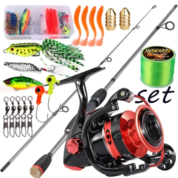Random Spinning Fishing Rod and Reel Set 2
