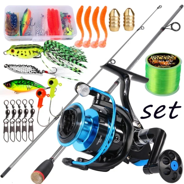 Random Spinning Fishing Rod and Reel Set 2