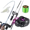 Random Carbon Casting Fishing Rod and Baitcasting Reel Set 2