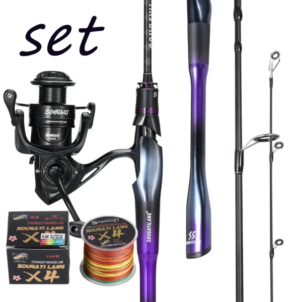 Random Spinning Fishing Rod and Reel Set