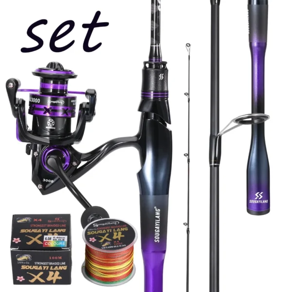 Random Spinning Fishing Rod and Reel Set