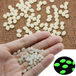 Oval Luminous Fishing Lure Beads 100Pcs