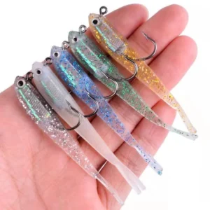 Lead Fish Soft Lure Bait 7.5cm 6g with Hooks