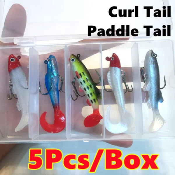 sg-11134201-7rfgv-m47oaek9lchgfc.webp Lifelike Curl Paddle Tail Swimbaits with Treble Hook 5Pcs