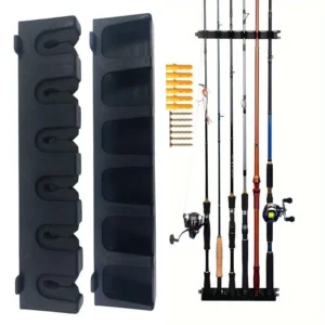 Wall Mounted Fishing Rod Rack 6 Slots